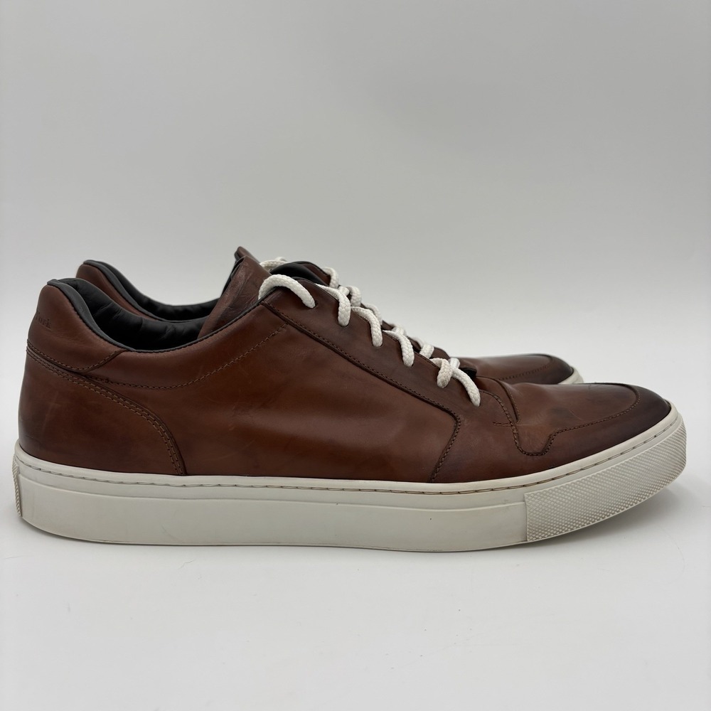 To Boot New York Men's Munich Sneakers 357902 Cognac Brown Leather Size 10
